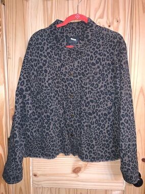 Sanctuary Leopard Print Shirt Jacket in Brown & Black